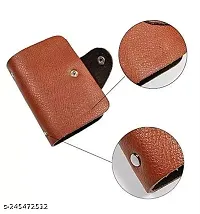 Designer Brown Nylon Solid Two Fold Wallet For Men-thumb2