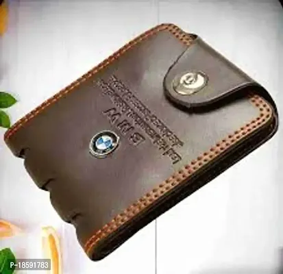 Designer Brown Artificial Leather Solid Two Fold Wallet For Men-thumb0