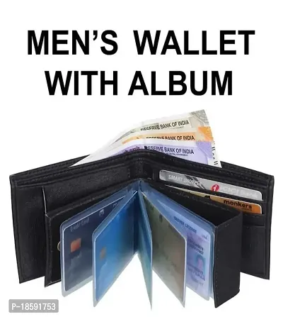 Designer Black Leather Solid Card Holder For Men-thumb0