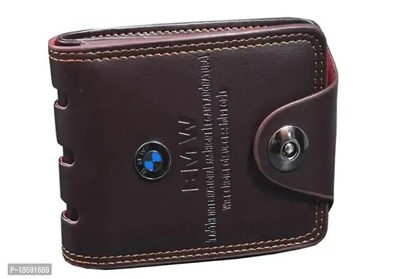 Designer Multicoloured Artificial Leather Self Design Two Fold Wallet For Men-thumb0