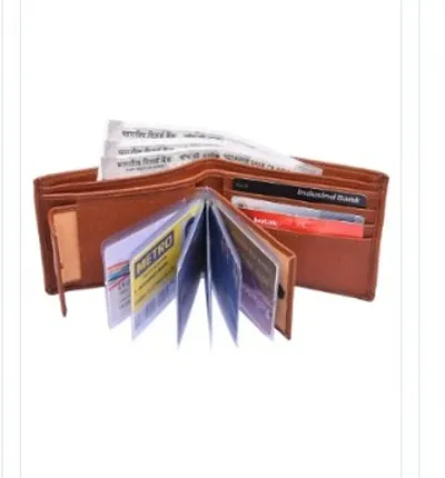 Stylish PU Textured Two Fold Wallet
