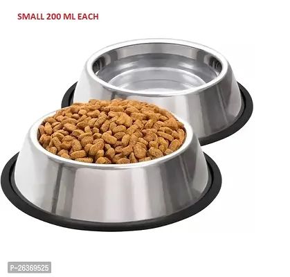 2Pieces Steel 200ml Dog/Cat Bowl set