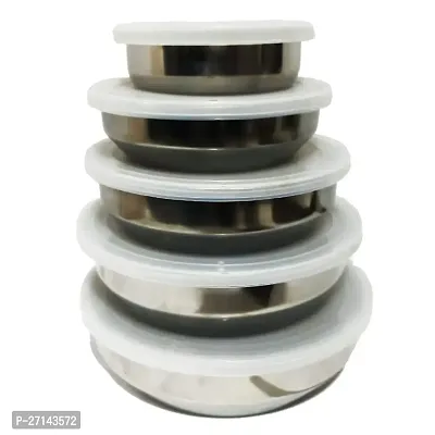 Set of  5-Pieces Stainless Steel  Lid Bowl Storage containers ,Food Storage Containers for Kitchen Office-thumb4