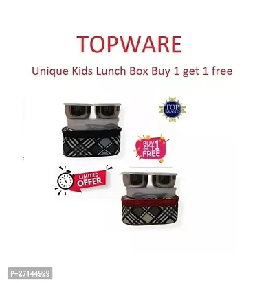 2 pieces Topware School combo Double Decker lunchbox(750ml) 3 C