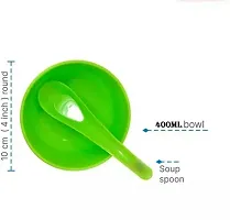 Top Ware Maggi Bowl Set Of 6 With 6 Spoons Green Best Birthday Return Gift-thumb2