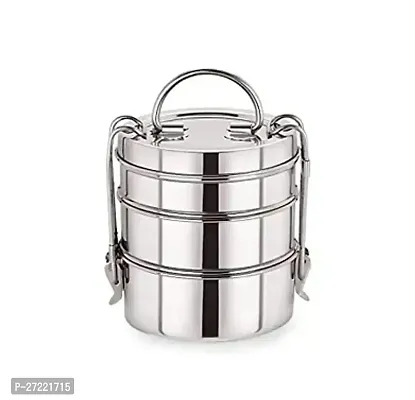 7 X 3 Executive Clipper Stainless Steel Tiffin Box Set 3 Container