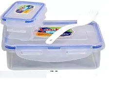 500 ML Lunch box 4 way lock microwave safe best kids lunch box multipurpose for carrying fruits namkeen sandwich for office school travel assorted colors-thumb3