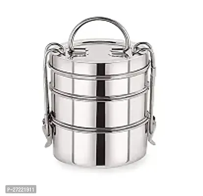 7 X 3 Stainless Steel 3 Lunch Box Tiffin Clip Tiffin Best For Office School Kids Travelling Etc-thumb2