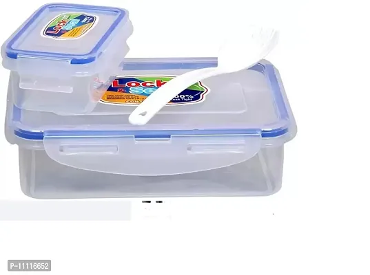 500 Ml Kids Lock Seal Lunch Box Mix Color With Fork And Spo Microwave Safe-thumb4
