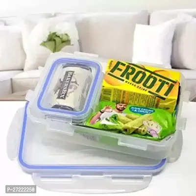500 ML Kids Lock Seal Plastic Lunch Box Mix Color With Fork And Spo Microwave Safe-thumb3