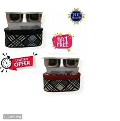 Buy 1 get 1 lunch jagdamba lunchbox - 3 containers and designer zip Bag