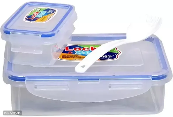 4 pcs 500 ml lunch boxes MICROWAVE SAFE  with free spoon and fork and 1 small 125 ML container free-thumb3