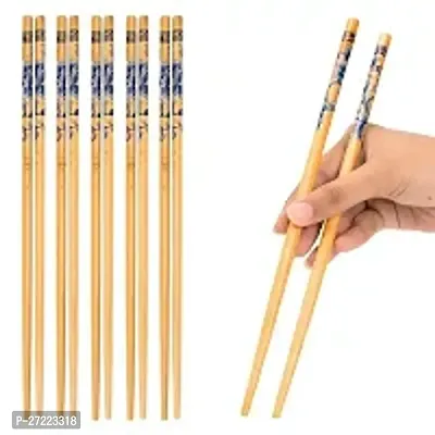 5 Pairs Reusable Chopsticks Set - Natural Bamboo Japanese Chopsticks, Lightweight Easy to Use Chop Sticks with Case for Sushi, Noodles and Other Asian Food