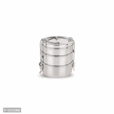 Round 3 Steel Container With Bag Lunch Box-thumb2