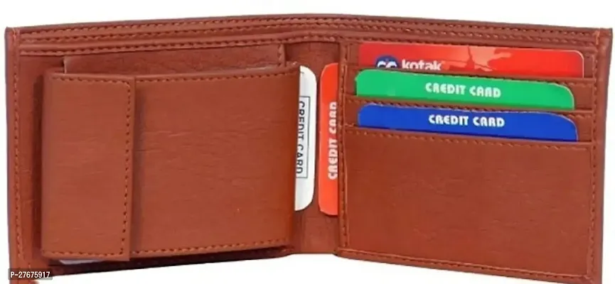 Stylist Artificial Leather Wallet For Men-thumb0