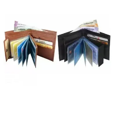 Pack Of 2 Designer Two Fold Wallets For Men