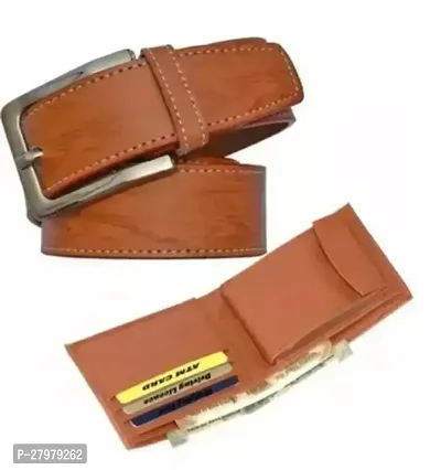 Combo Of Belt With Wallet For Men-thumb0