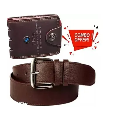 Stylish Solid Wallet With Belt For Men And Women