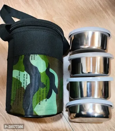 Army Printed Lunch Box Bag with Container