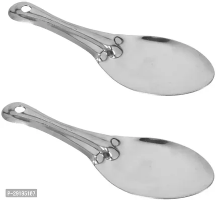 Pack of 2 Rice Spoon Stainless Steel Serving Spoon Set-thumb0