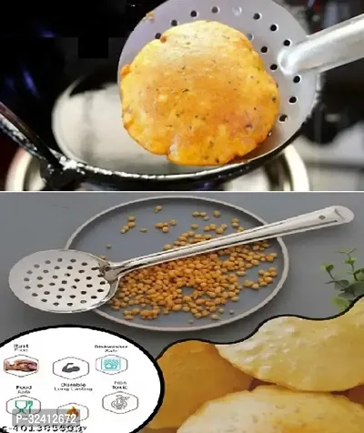 Stylish Steel Jharni for Frying Puri-thumb0