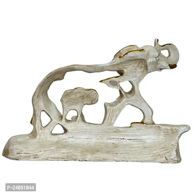 Resin Elephant Showpiece - Elegant Home Decor - Symbol of Strength and Wisdom Decorative Showpiece-thumb3