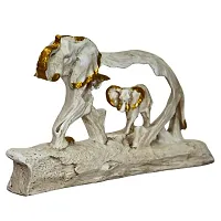 Resin Elephant Showpiece - Elegant Home Decor - Symbol of Strength and Wisdom Decorative Showpiece-thumb3