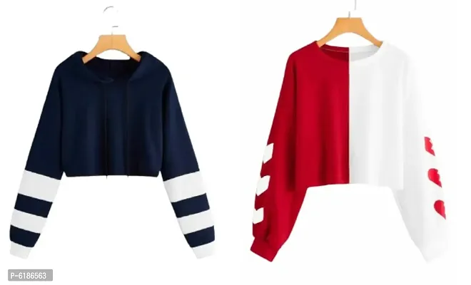 Stunning Cotton Self Design Long Sleeves Tops For Women- 2 Pieces