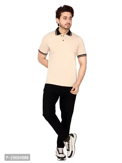 Stylish Polycotton Printed Polo T-Shirt For Men-thumb0