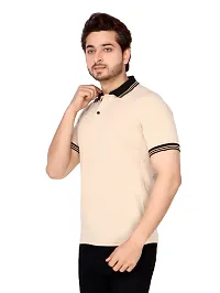 Stylish Polycotton Printed Polo T-Shirt For Men-thumb1