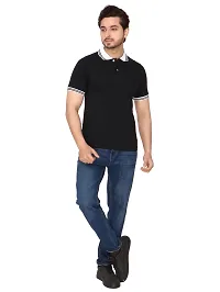 Stylish Polycotton Printed Polo T-Shirt For Men-thumb3