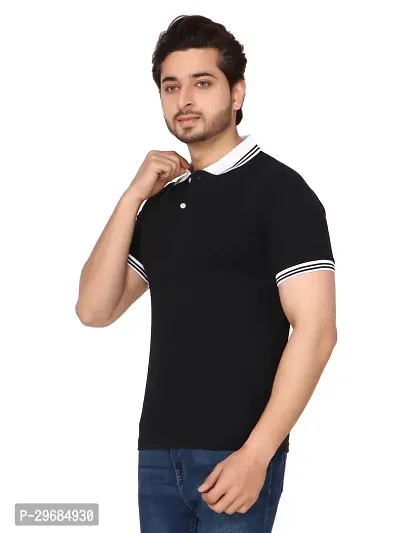 Stylish Polycotton Printed Polo T-Shirt For Men-thumb5