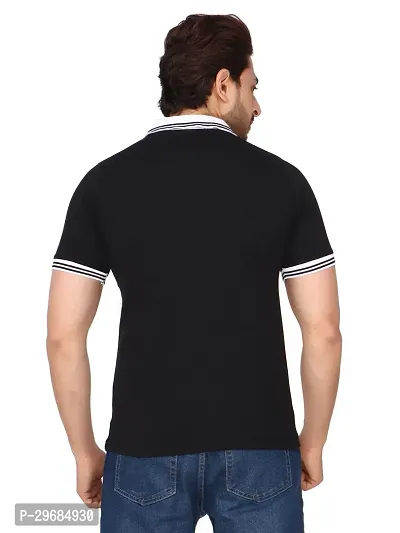 Stylish Polycotton Printed Polo T-Shirt For Men-thumb3