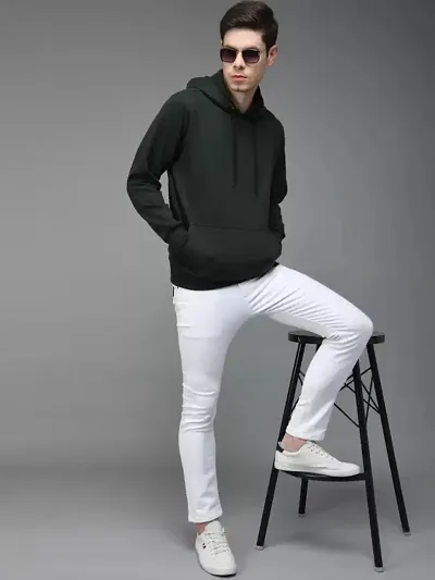 Elegant Blend Long Sleeves Hooded Sweatshirts For Men