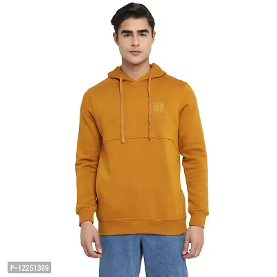 Elegant Cotton Blend Long Sleeves Hooded Sweatshirts For Men