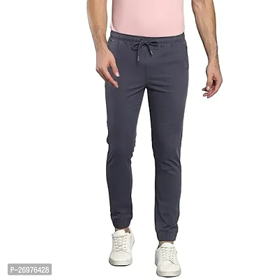 Comfortable Grey Cotton Joggers For Men