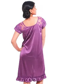 Satin Short Nighty Nightwear-thumb2