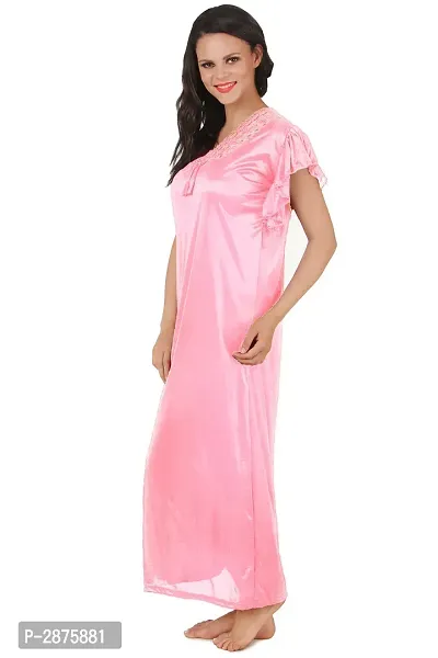 Satin Nightwear Long Nighty-thumb2