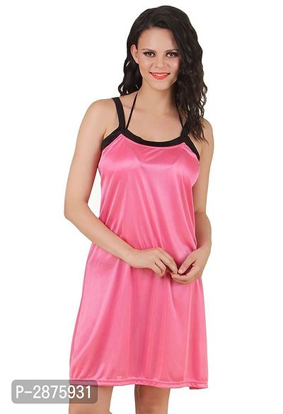 Women's Satin Short Nighty-thumb0