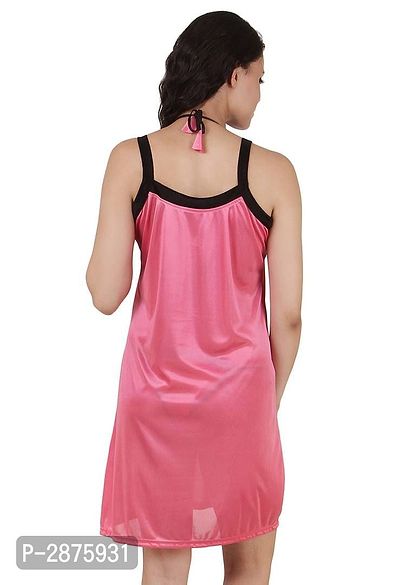 Women's Satin Short Nighty-thumb3