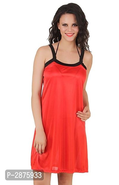 Women's Satin Short Nighty-thumb0