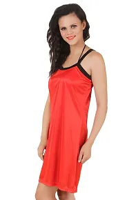 Women's Satin Short Nighty-thumb1