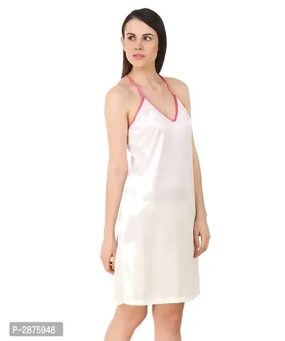 Women's Satin Short Nighty-thumb3