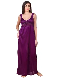 Women's Satin Nightdress With Robe-thumb3