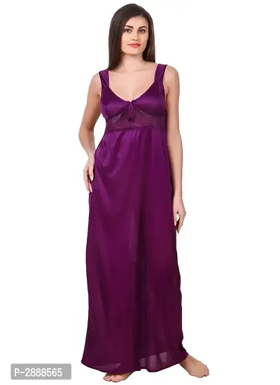 Women's Satin Nightdress With Robe-thumb4