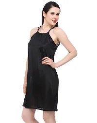 Women's Satin Short Night Dress-thumb1