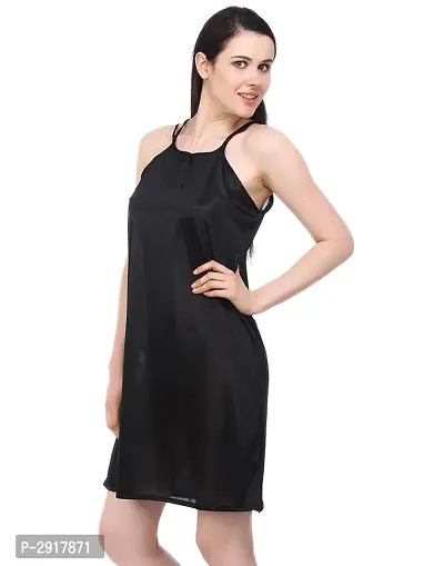 Women's Satin Short Night Dress-thumb2