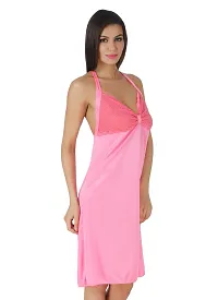 Women's Satin Short Night Dress-thumb1