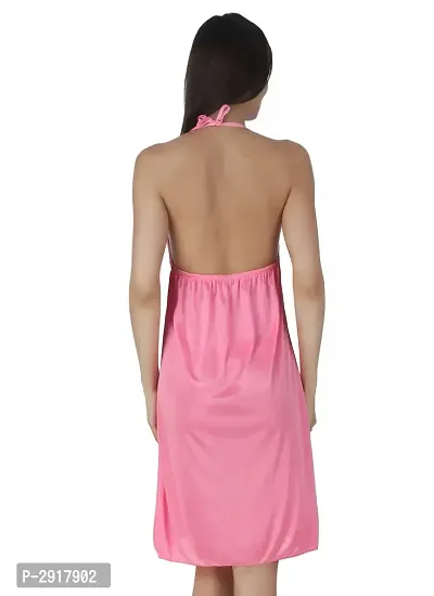 Women's Satin Short Night Dress-thumb3