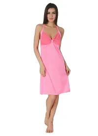 Women's Satin Short Night Dress-thumb3